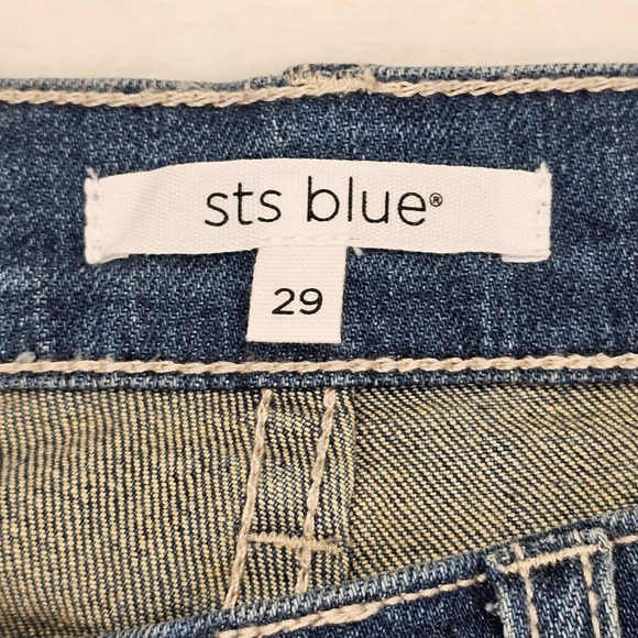 STS Blue Jean Womens 29 Blue Christy Tapered Crop High Rise Distressed EC3118JA1 - Picture 7 of 16